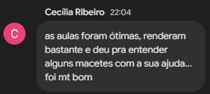 Feedback de aluno 16